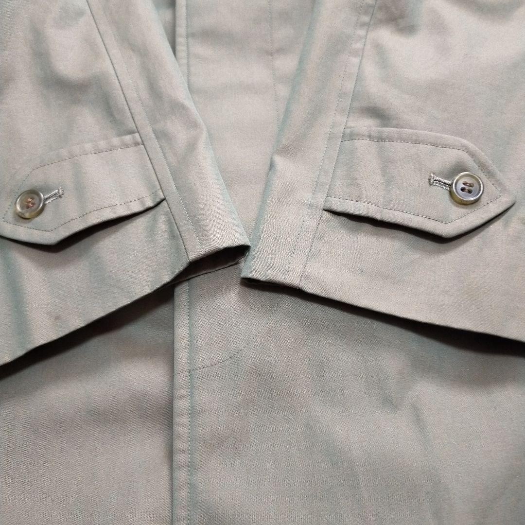 Burberry Balmacaan Trench Coat Plain Collared Khaki Iridescent Size L For Men thumbnail 14