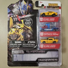 NEW Jada 31125 Transformers 3-Pack Nano Hollywood Rides Die-Cast Vehicles G1