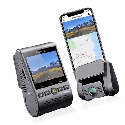 VIOFO Dual Dash Cam 2K 1440P 60fps +1080P 30fps Front and Rear Dash Camera wi...