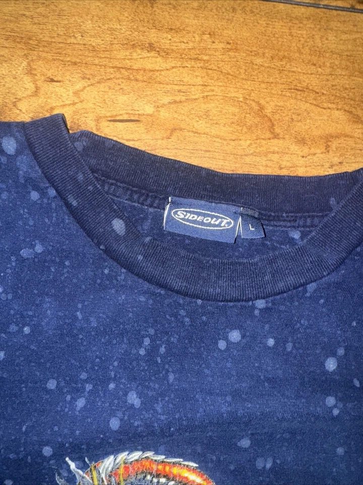 Camisa De Colección Sideout Sport Dragon Manga Larga Y2K Patinador Azul Marino Para Hombre’s Grande Foto 4 de 4