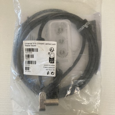 Kensington Universal 3-in-1 Keyed Laptop Lock Master Keyed, K62319M