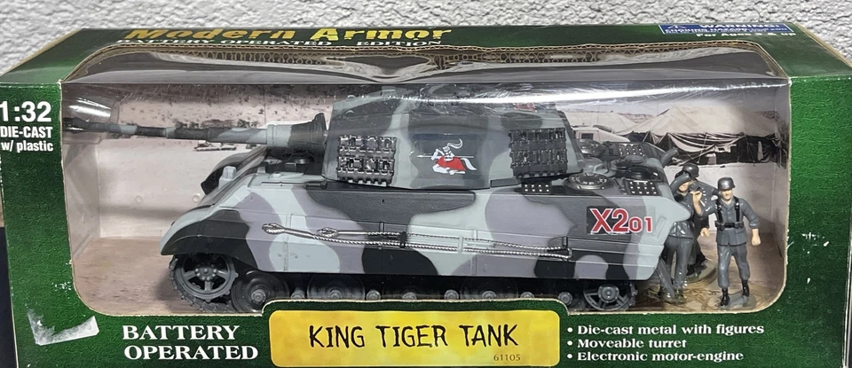 Lote de tanques modernos a batería Sherman M4A3 y King Tiger diecast 1:32 Foto 2 de 4