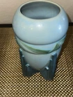 Roseville Futura 405-7 Blue Spaceship Vase Art Deco Pottery  c 1920's