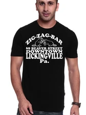 The Retro & Original Zig Zag Bar Tshirt-69 Beaver St. Lickingville PA