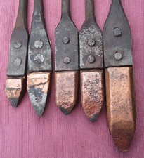 E Antique Soldering Iron Tinsmith Vintage Roofing Solder Copper Tools -Art Craft