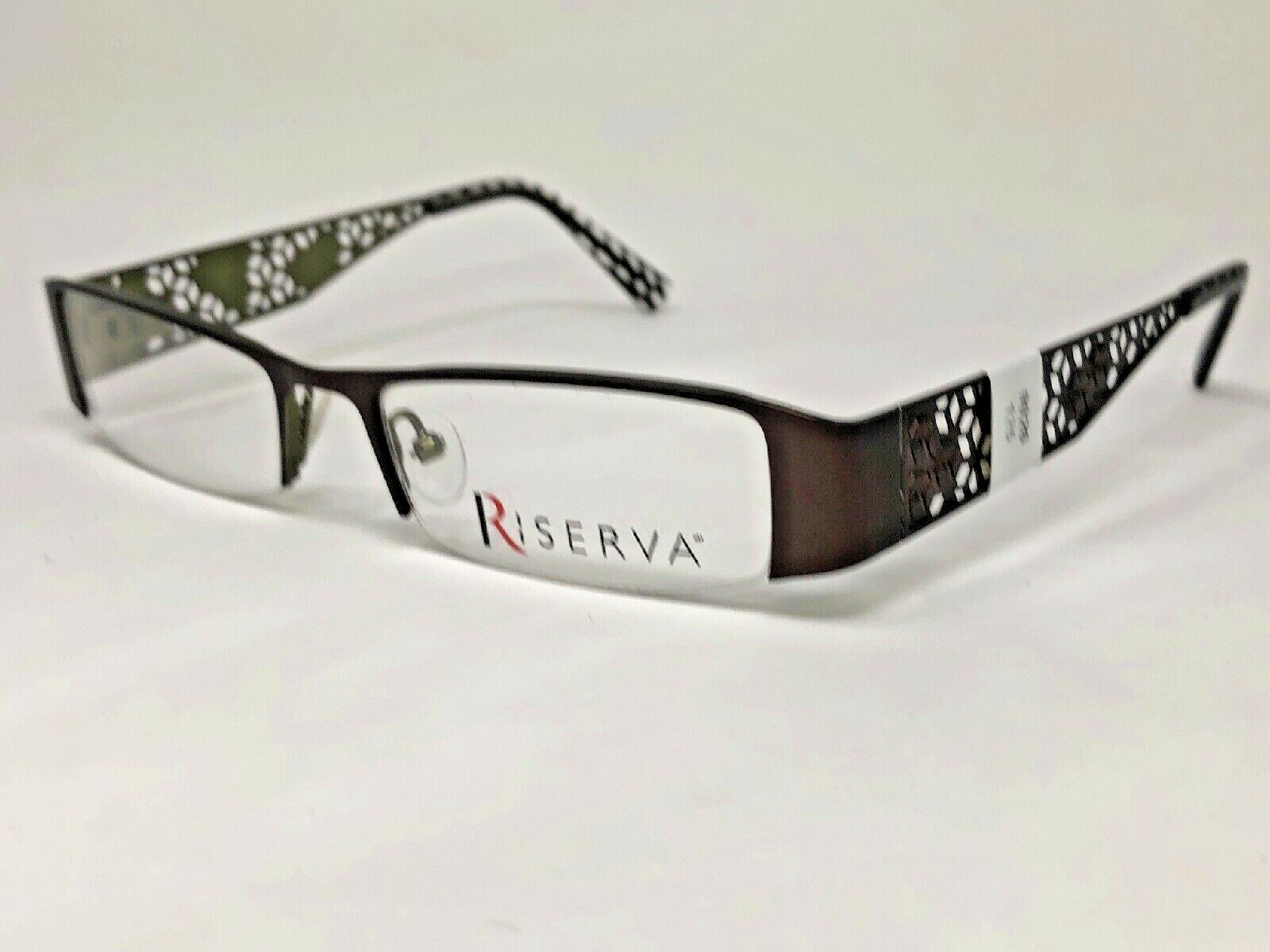 RISERVA MOD.9026 Eyeglasses Frame Half Rimless 51-17-135 Brown Matte ...