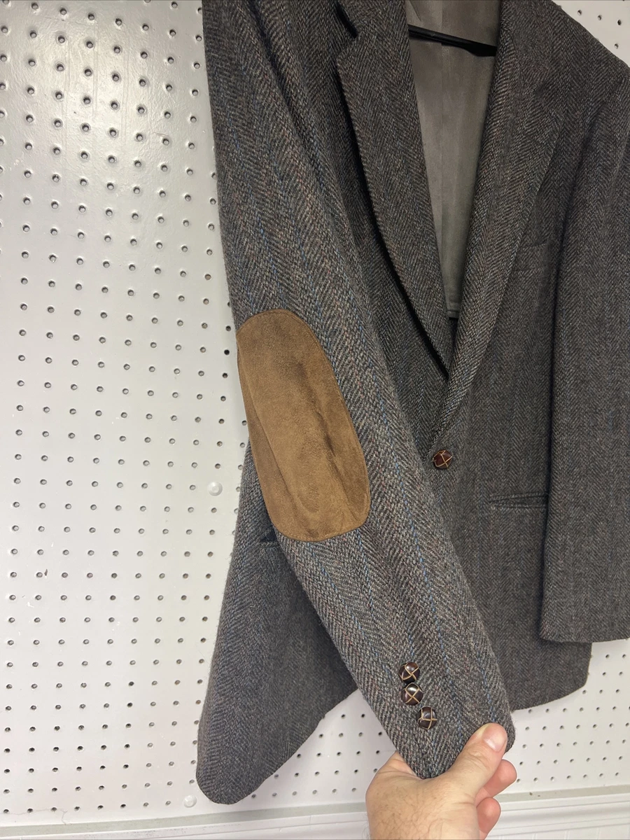 Tweed jacket top with elbow patches