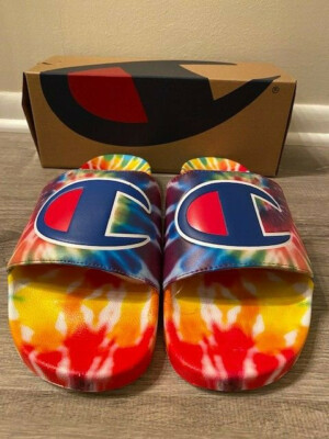 Champion IPO Tie-Dye Slide Sandal, Rainbow Multi, Men’s Size 12, NEW! w/tags! Amazon.com | Champion Kids Unisex IPO Slide Rainbow Tie Dye  main image 2