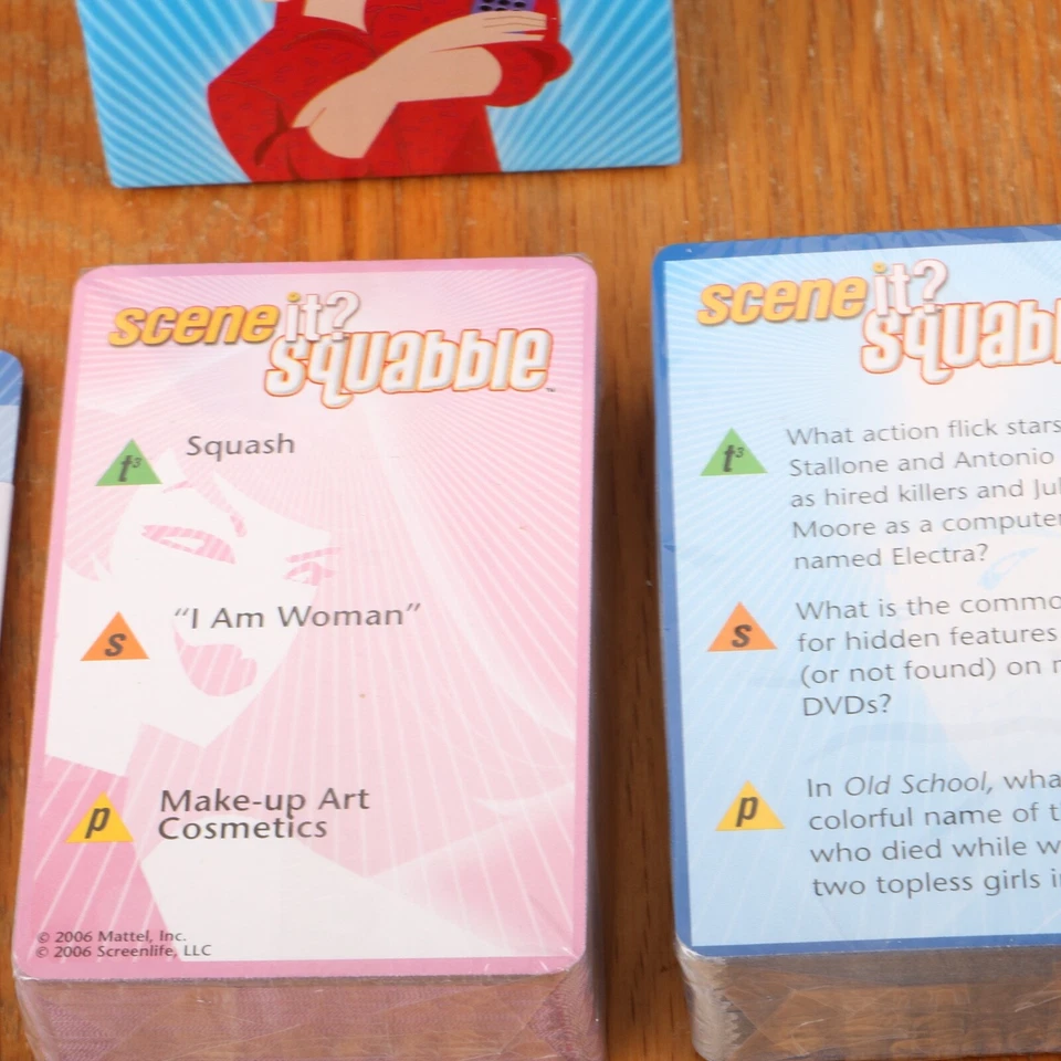 Scene It Squabble Board Game Replacement Pack Card Decks & Card Box Only - Image 4 of 4