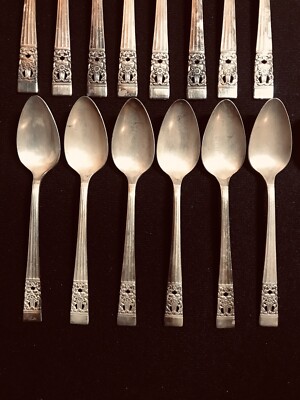 ONEIDA COMMUNITY PLATE CORONATION ART DECO SILVERWARE SET OF 32 | eBay