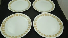 Lot Of 4 Corelle  GOLD BUTTERFLY Dinner Plates 10 1/4" Nice Condition