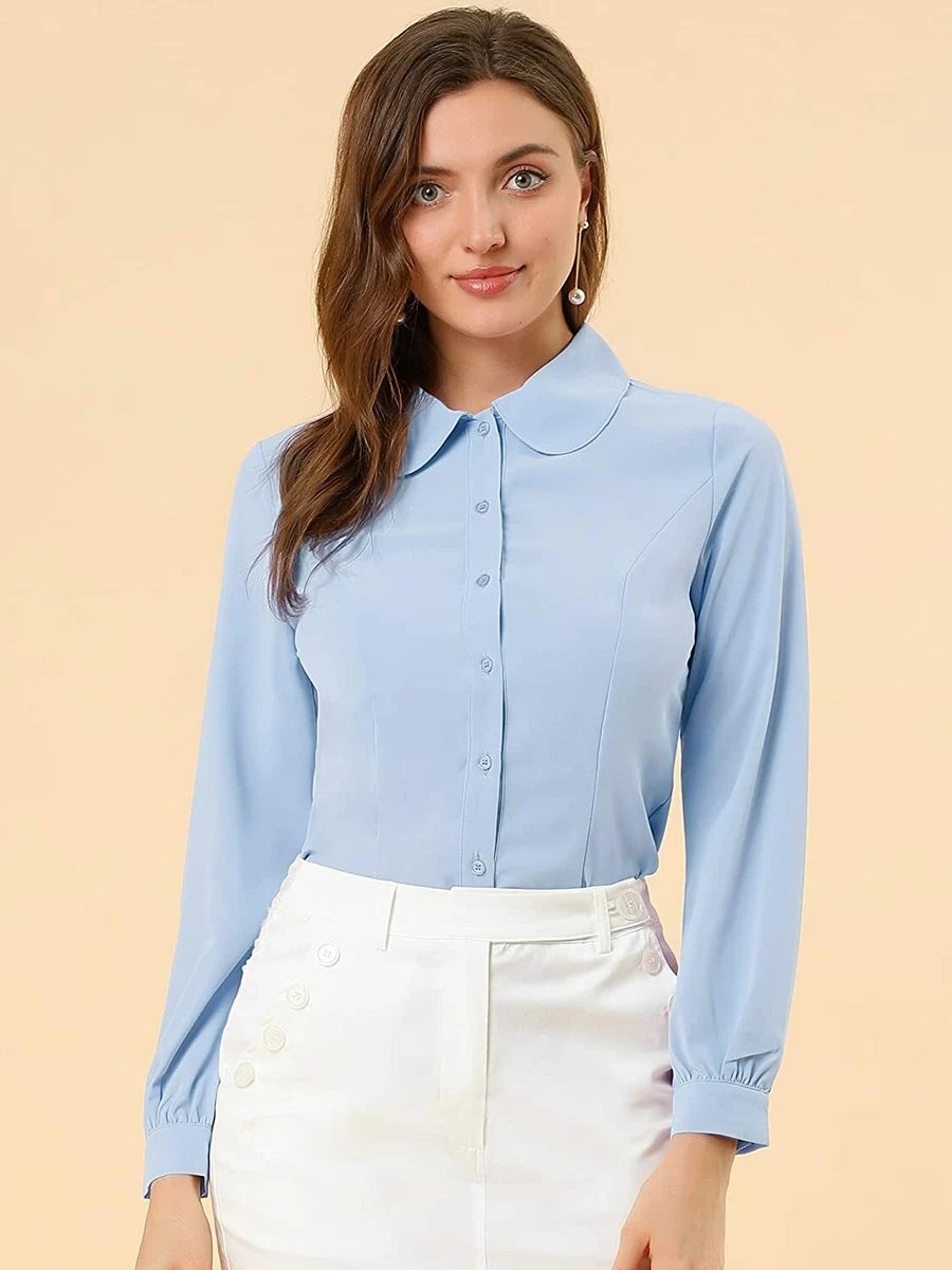 Women's button down hot sale shirt pencil skirt