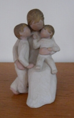 Willow Tree 'Quietly' Mutter & zwei Kinder Demdaco Figur 13,5 cm groß - sehr guter Zustand