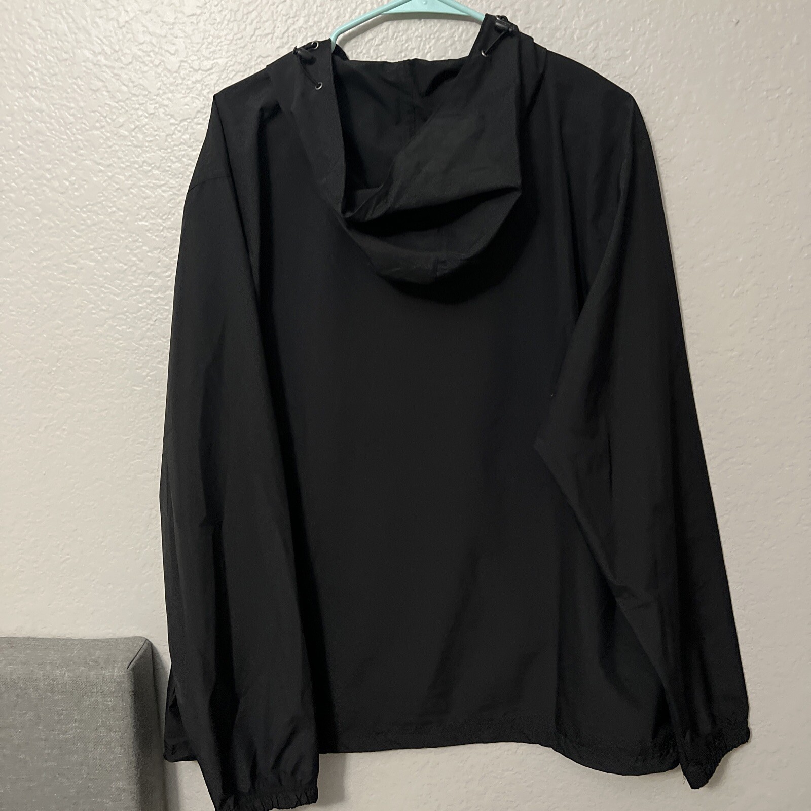 Charles River Apparel Wind & Water-Resistant Pullover Rain Jacket Black - XXL