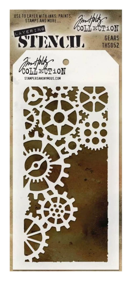 Plantillas de capas Steampunk Tim Holtz engranajes y patrones de reloj estampadores anónimos Foto 2 de 3