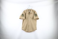 Vintage 70s Mens Size Large USMC Great Northern Uniform Button Shirt Khaki USA