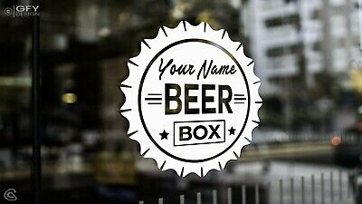 Beer Fridge Custom Vinyl Sticker Personalized /"Beer Box/" Decal