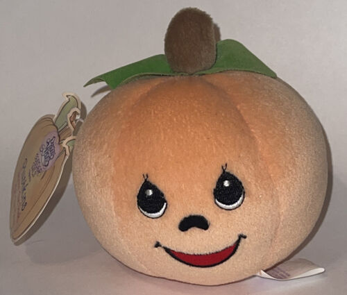 VTG Enesco Precious Moments Tender Tails Plushkins Pumpkin Jack-o-Lantern 1999 - Picture 1 of 8