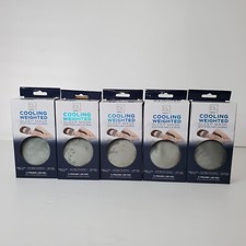 Gift Set Lot Of 5 Cooling Weighted Sleep Mask Soothing Calming Travel Grey New