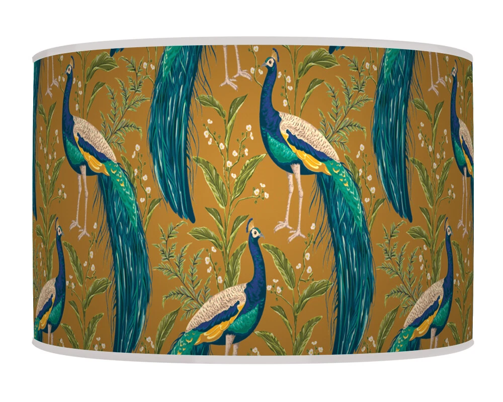 Teal and mustard lampshade deals