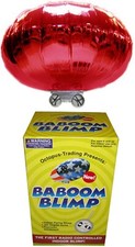 Red Radio-Controlled Baboom Flying Saucer UFO (Indoor Toy Blimp) R/C 27MHz RC