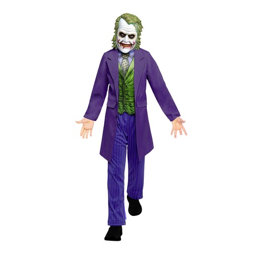 Bambino Joker Costume Halloween Bambini Ragazzi Cavaliere Oscuro Batman  Book Day | eBay