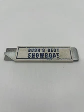 Vintage BUSH'S BEST SHOWBOAT Advertising Box Cutter Razor Utility Knife