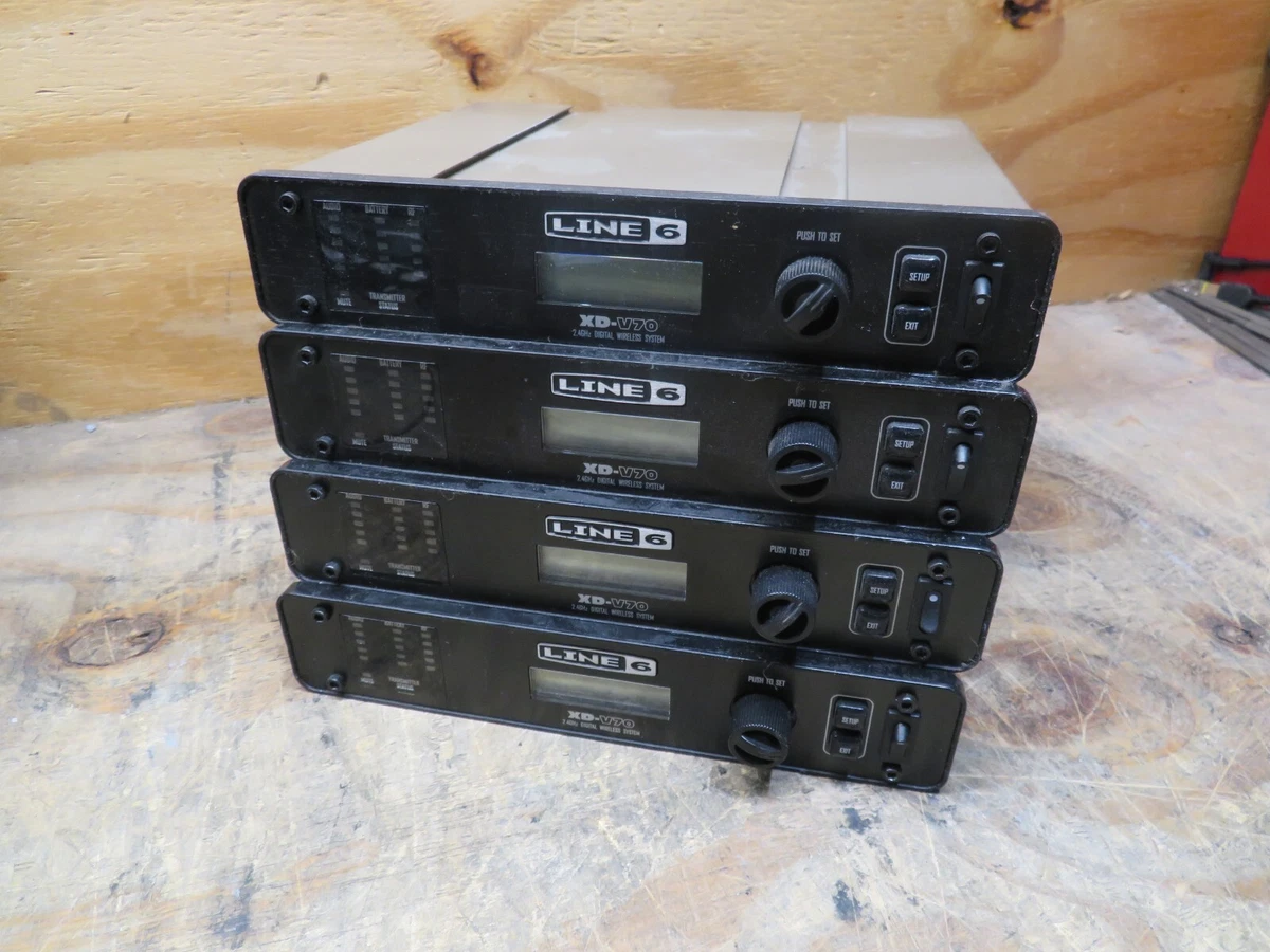 LOT OF 4 Line 6 XD-V70 Wireless Microphone Receiver Only NO Antenas/Transmitter