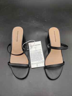 Amazon Essentials Damen Dünne Pantolette mit Zwei Riemen und Absatz 37,5