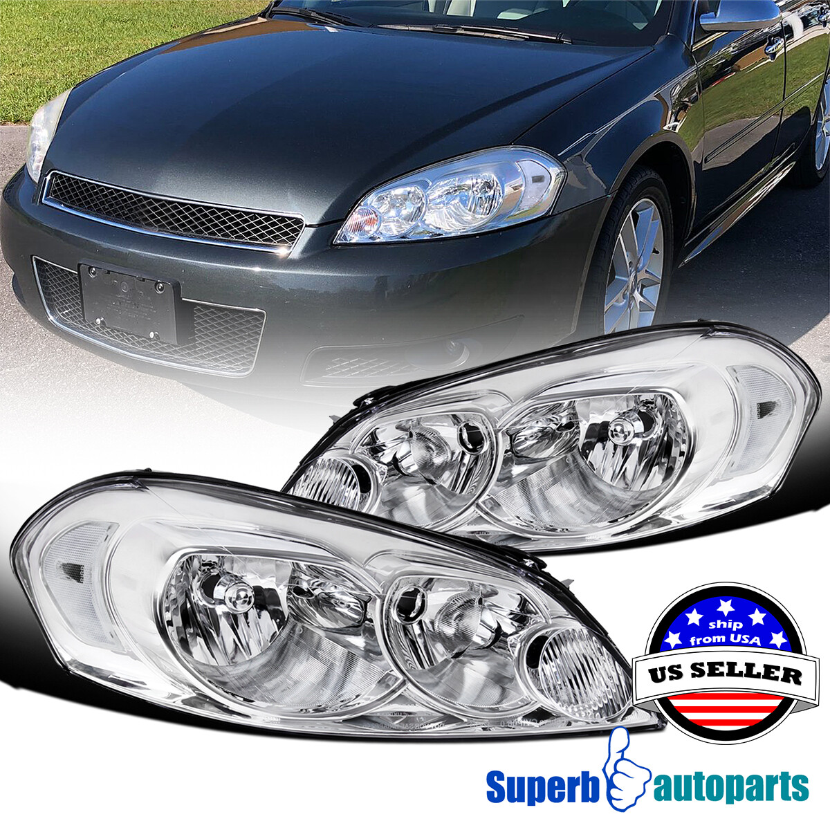 6 Faros Led Para Chevy Impala 2006-2013, 40000lm, 200w | Meses Sin Interés - Foto 5