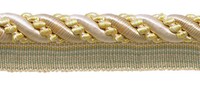 "Elfenbein Gelb Gold 7/16\" Zier-Lippenband Winter Sun [Am Yard]"