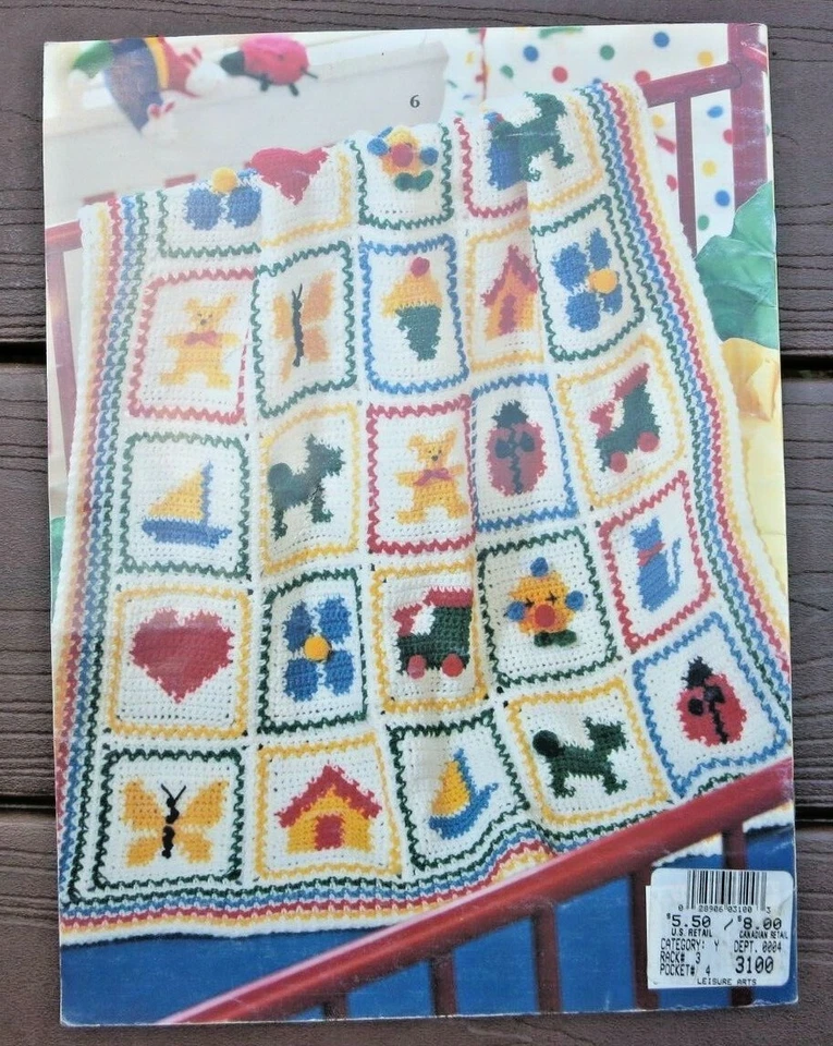 Snug as a Bug Baby Afghans, Anne Halliday Designs crochet  booklet LA - Image 2 of 2