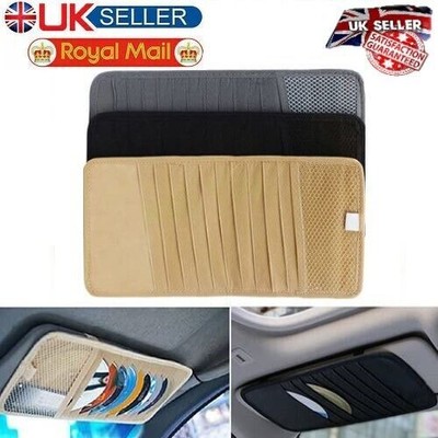 12 DISC CD ORGANIZER AUTO SONNENBLENDE CD DVD KARTEN ETUI AUFBEWAHRUNG HALTER MÜNZEN STIFT UK