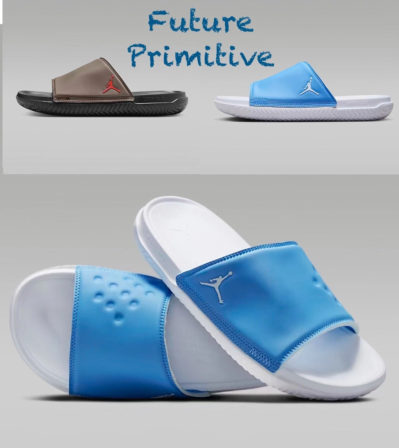 NUOVI sandali Nike Jordan Play Slides DC9835 201 401 nuovi con scatola blu marrone