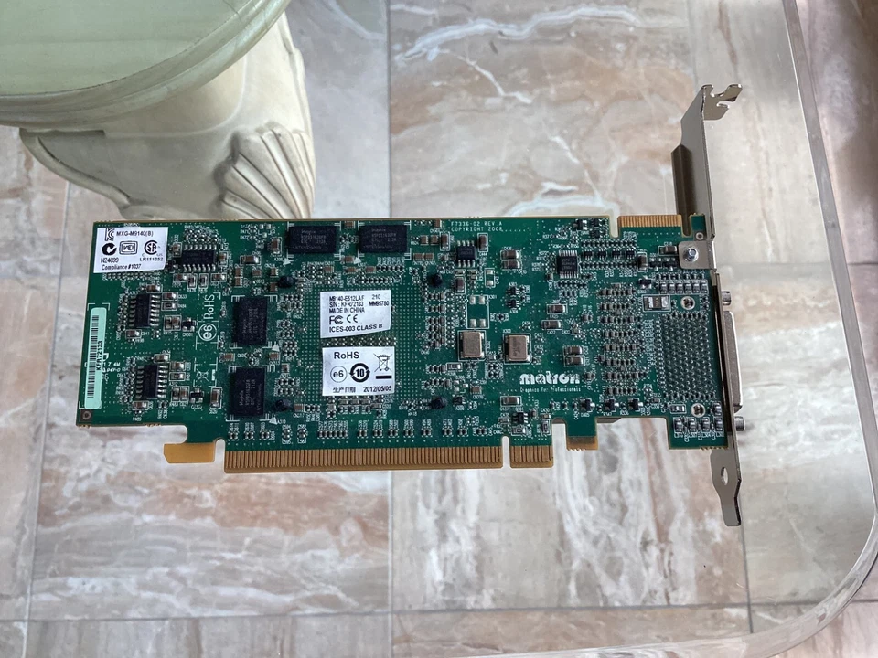 M9140-E512LAF Matrox M9140 512MB GDDR2 PCI Express x16 4x DVI Workstation Video  - Image 4 of 4