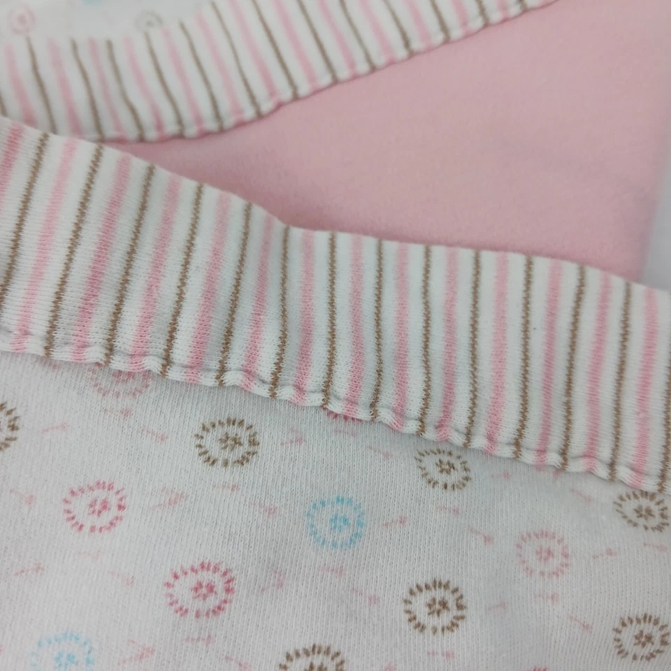 Disney Clásico Pooh Bebé Manta Mi Primera Aventura Rosa Lechón Rayas Algodón Foto 3 de 4