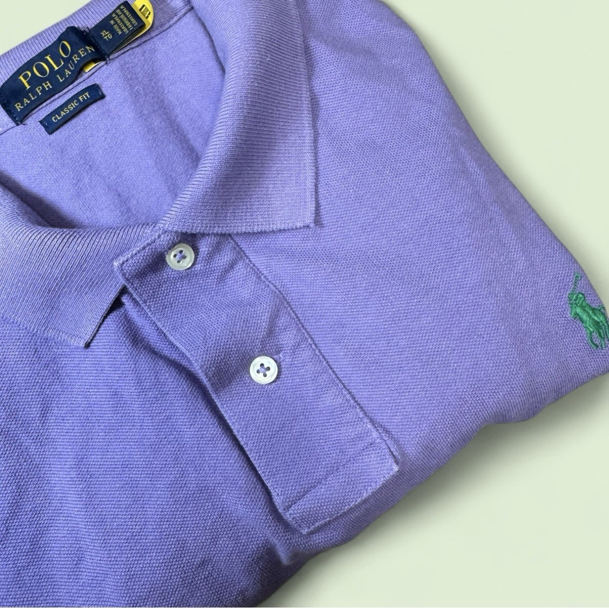 Polo by Ralph Lauren XLネルシャツ Polo Ralph Lauren Classic Fit Lavender Polo Shirt XL Green Pony