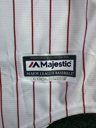 Bryce Harper Philadelphia Phillies Pin-strip Men's Jersey Majestic L NWOT - Afbeelding 4 van 8