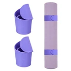 2Pcs Yoga Mat Strap Slap Band One Snap Yoga Mat Slap Band, Purple