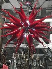 Gorgeous Murano Style Red Hand Blown Glass Sputnik Chandelier — photo 5