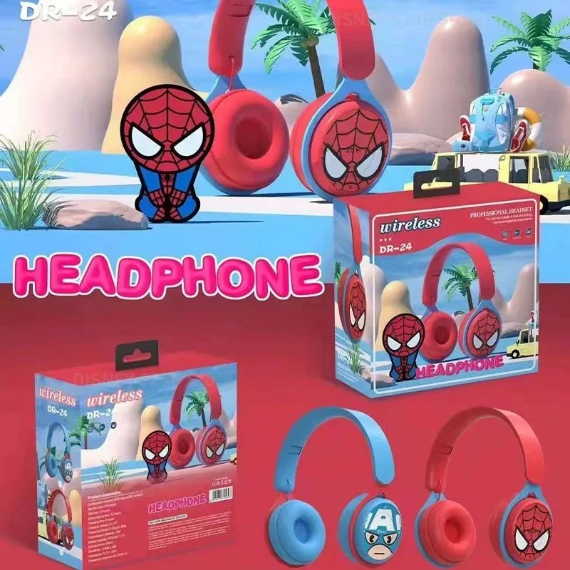 Auriculares Bluetooth Inalámbricos Plegables Disney Marvel para Niños Y08 HIFI Foto 3 de 4