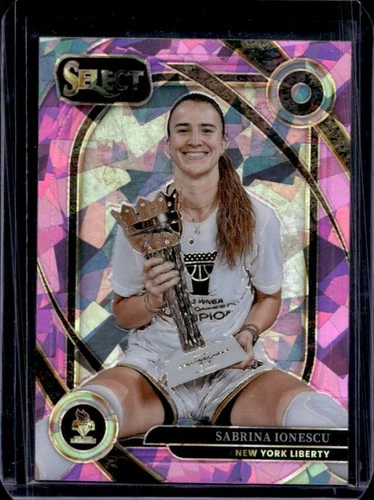 2025 Panini WNBA Select Sabrina Ionescu Courtside Pink Ice Prizm #243 Liberty