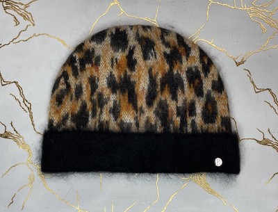 RABANNE H&M Herren Leopard Mohair Hut Einheitsgröße Neu