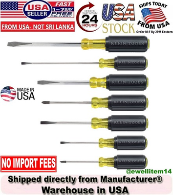 #ad #ad Klein Tools 85076 7 Piece Cushion Grip Assortment Screwdriver Set New in Box 🔥 $49.99