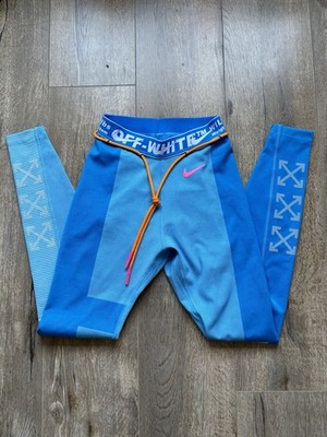 Off-White x Nike NRG As Easy Run Tight Blue Gaze BV8043-406 Womens Size XS
