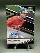 2020 Panini Elite Extra Edition Freddy Zamora Auto Miami Hurricanes Brewers