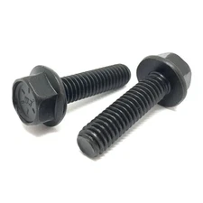 1/4-28x3/4" Grade 8 Hex Flange Frame Bolts Phos & Oil (Choose Qty)