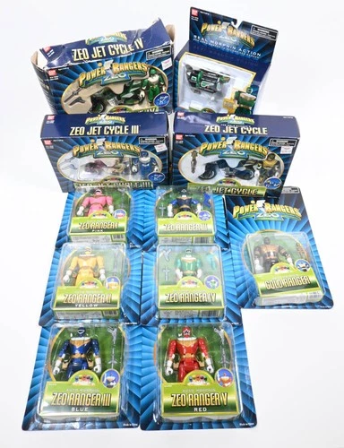 Vintage Power Rangers ZEO Morphin Ranger Jet Cycle Action Figure Bandai Lot