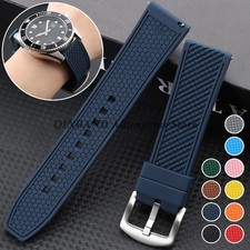 20Mm 22Mm Soft Premium Grade Silicone FKM Rubber Strap Quick Release Diver