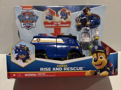 Paw Patrol Chase Rise and Rescue Transforming Toy Car w/Action Figure & Acc. NEW
